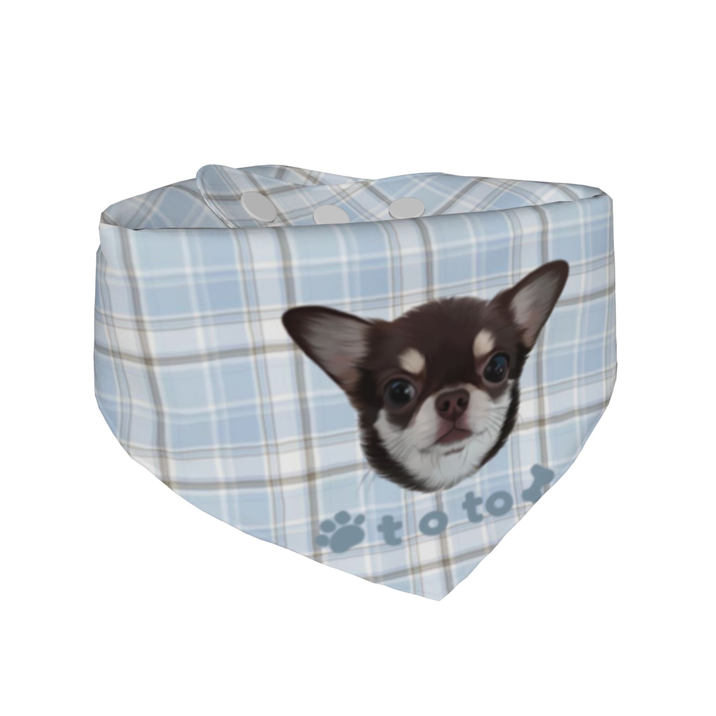 100% Cottom Customized Pet Bandana Bibs