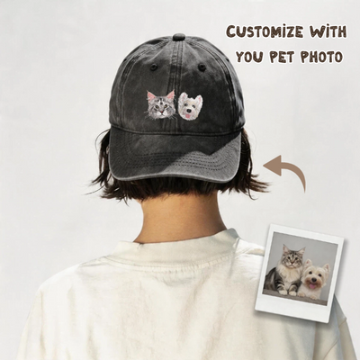 Customized Pet Portrait Embroidery Cap