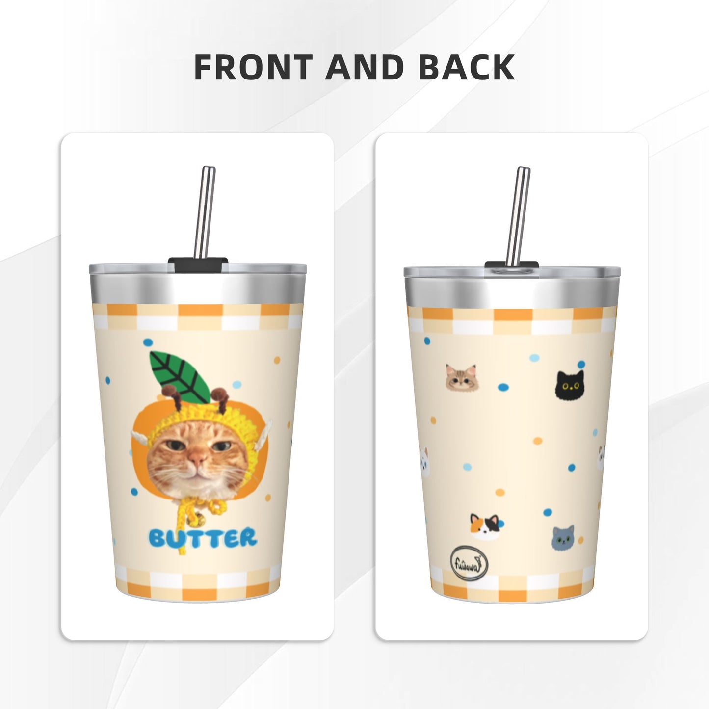 Fuwawa - 350ml Customized Stainless Coffee Cup
