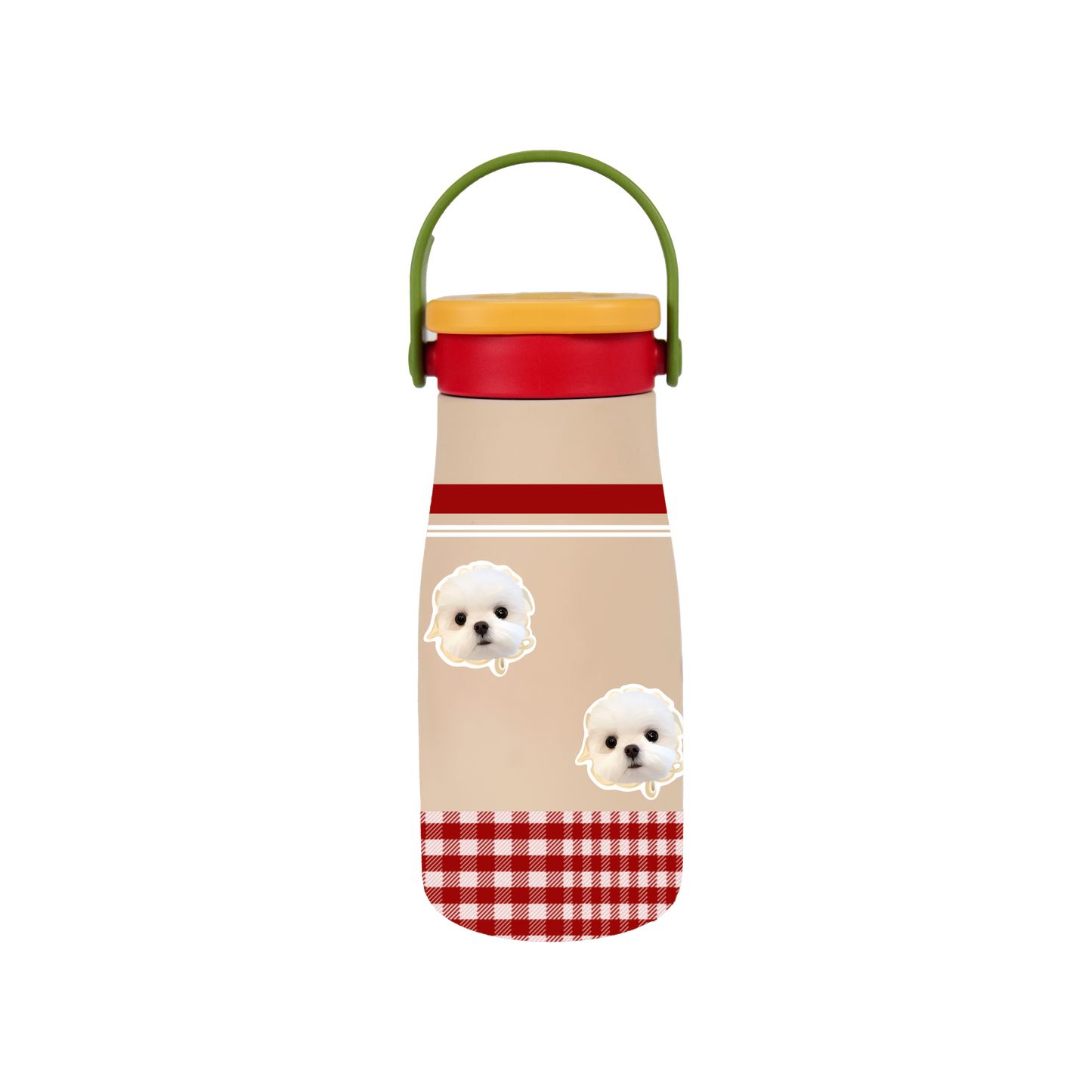 Pooji - 600ml Pet Customize Chubby Insulated Stainless Steel Handle Water Bottle