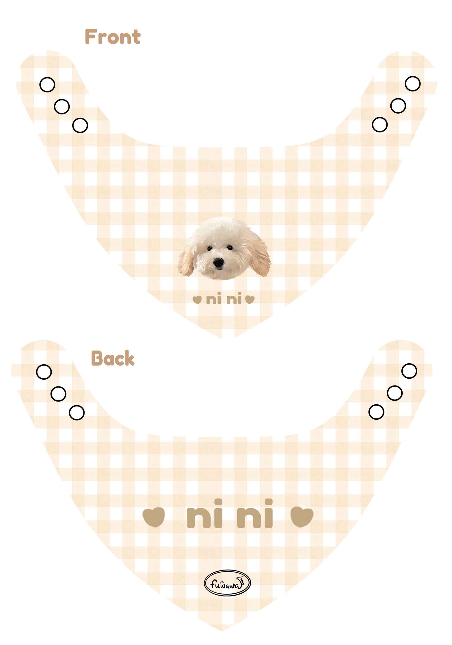 100% Cottom Customized Pet Bandana Bibs