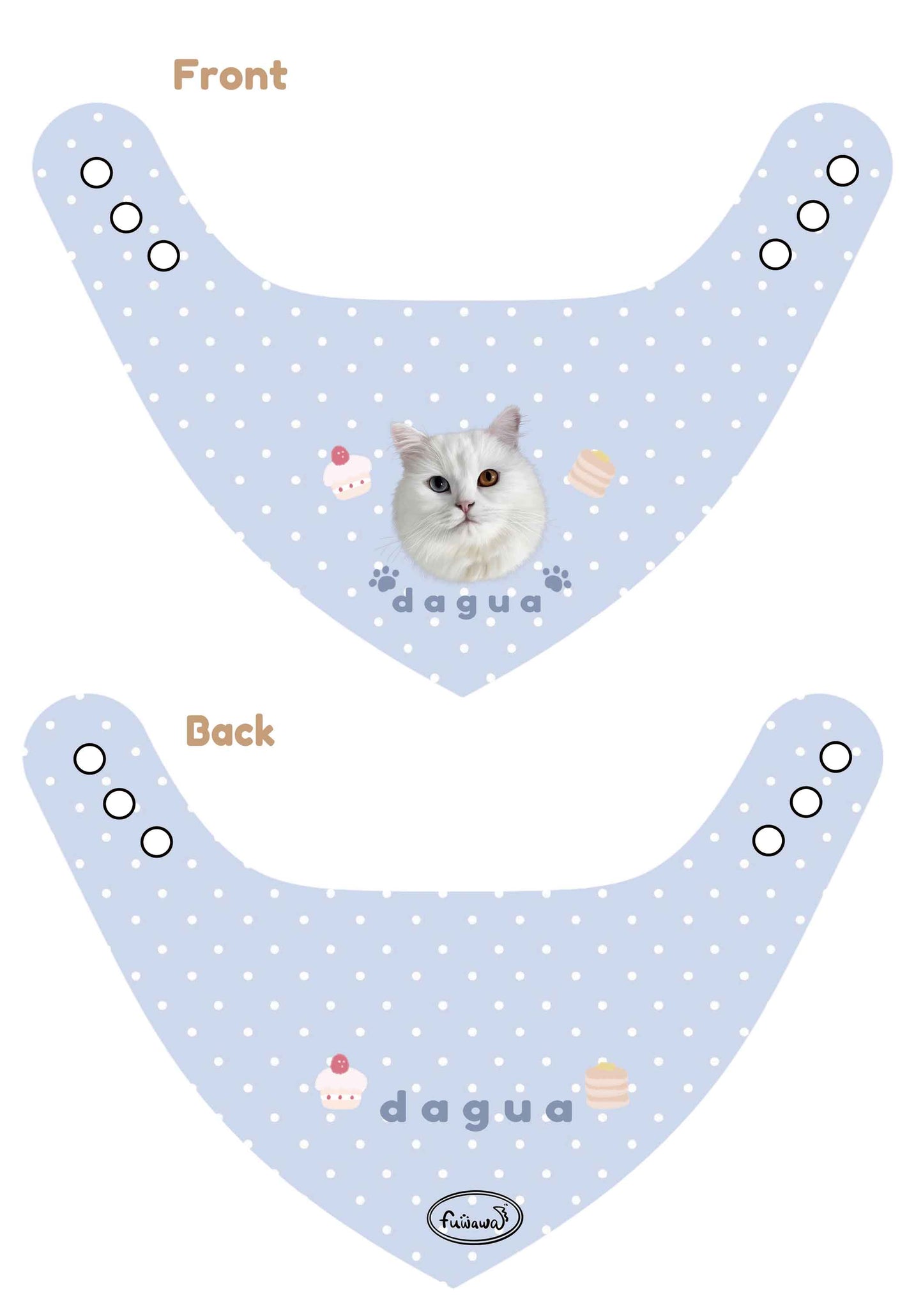 100% Cottom Customized Pet Bandana Bibs