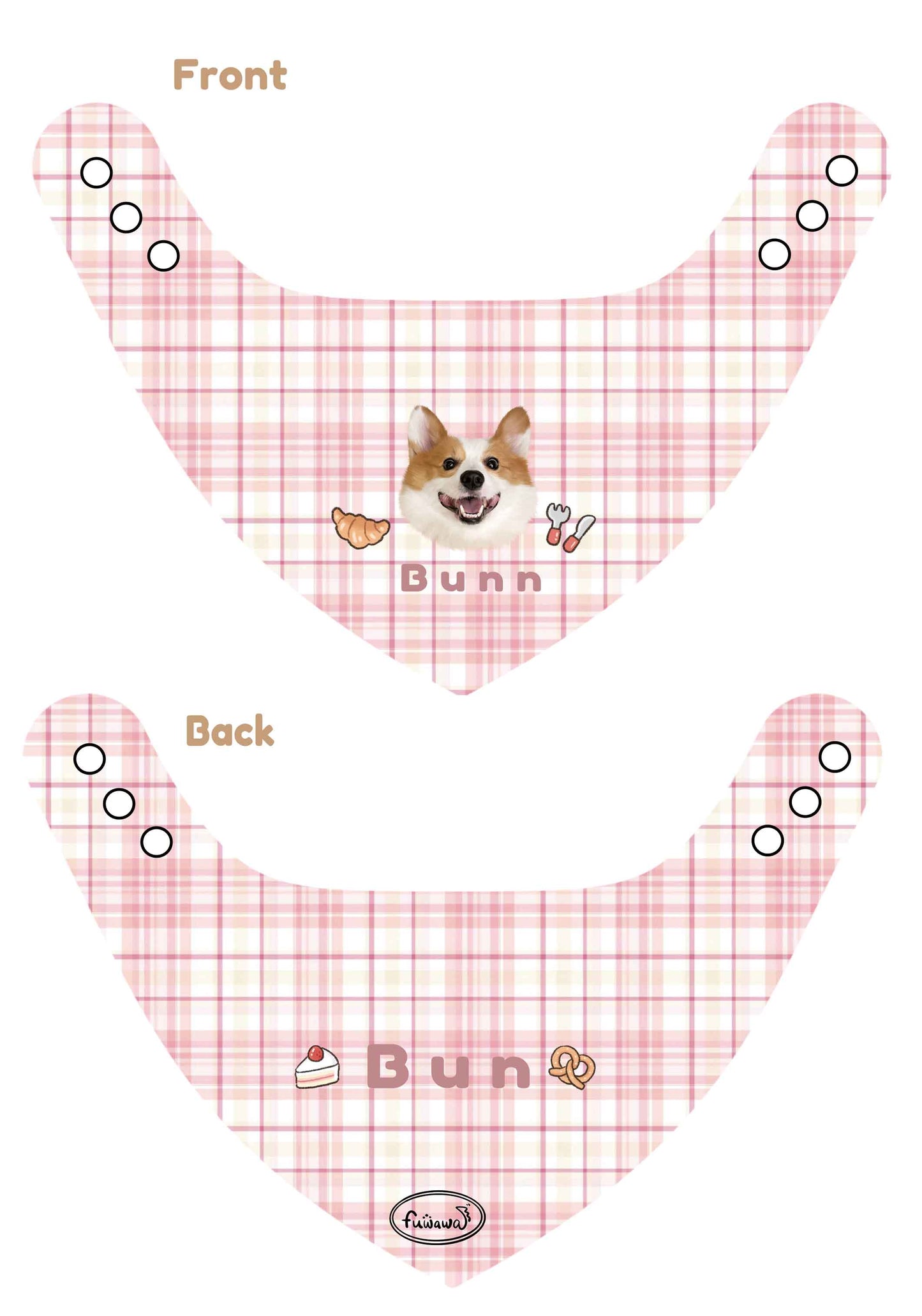 100% Cottom Customized Pet Bandana Bibs