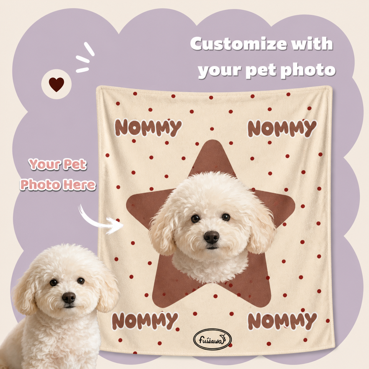 Customized Pet Portrait Blanket