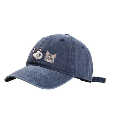 Customized Pet Portrait Embroidery Cap