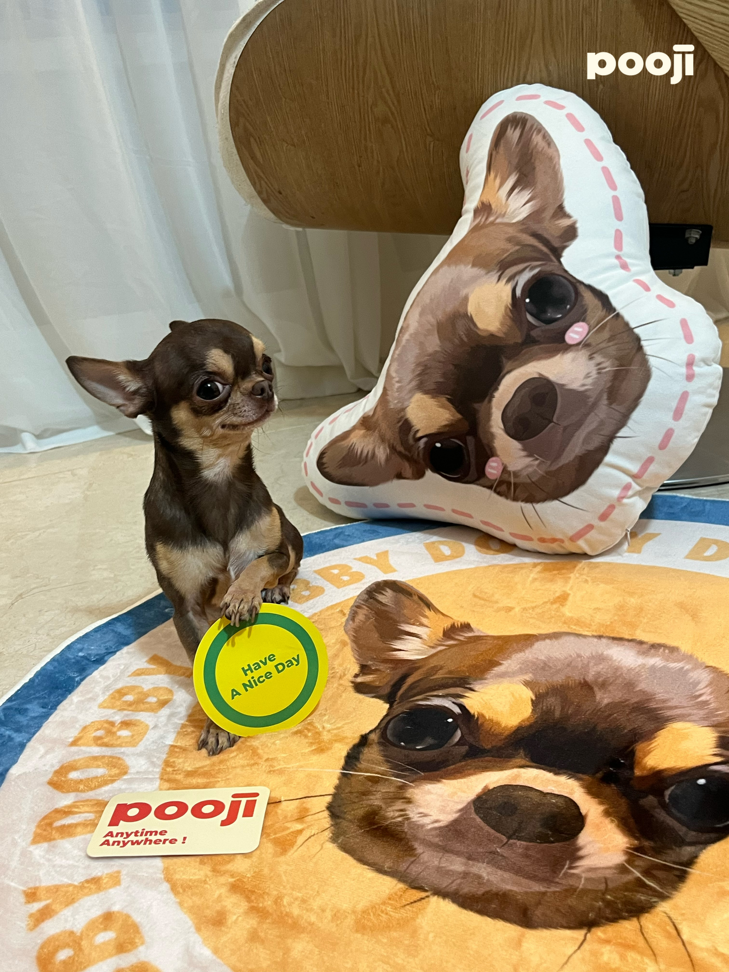 Pooji - Custom Pet Portrait Pillow