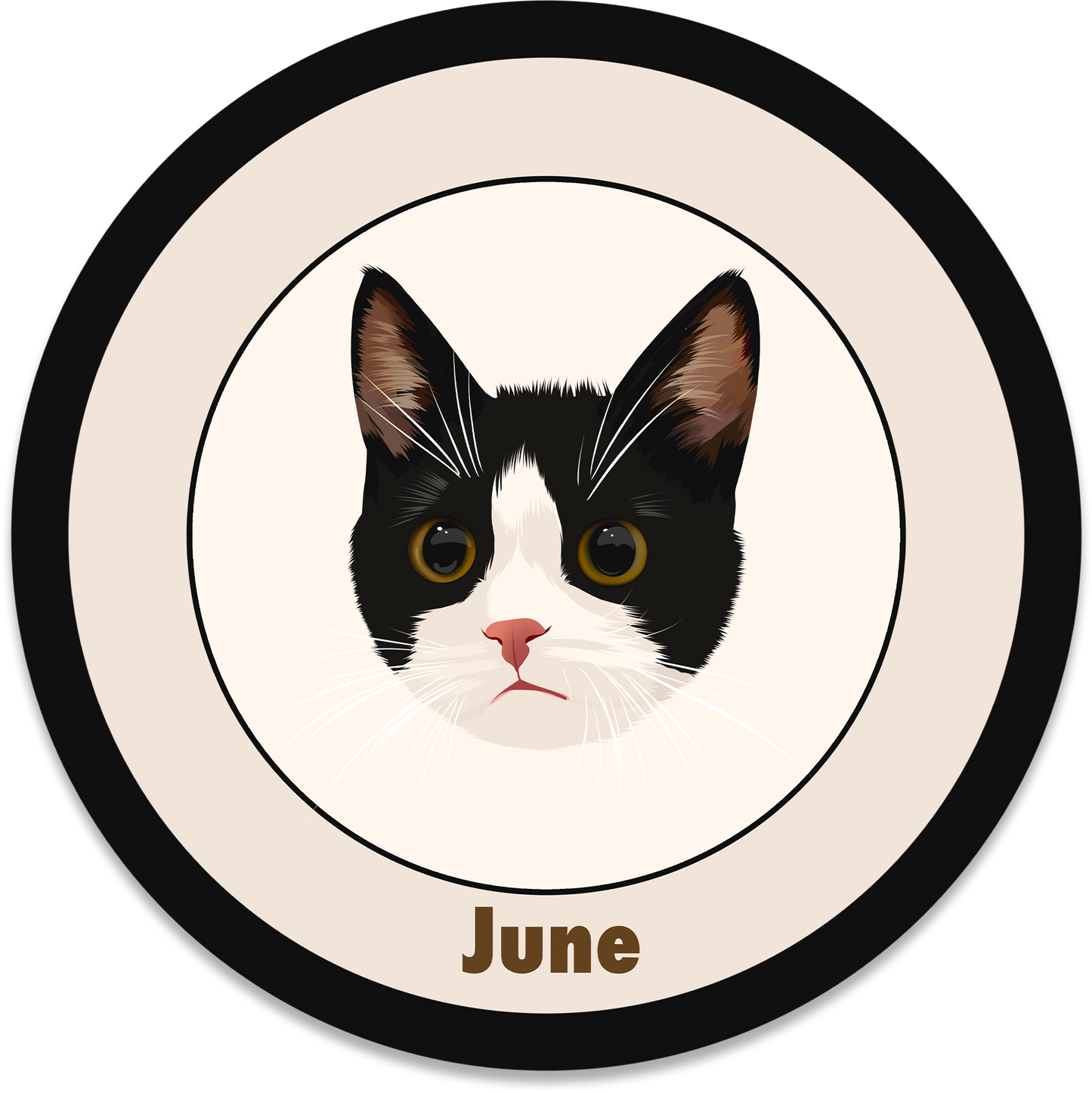 Pooji - Custom Pet Portrait Rug - Round