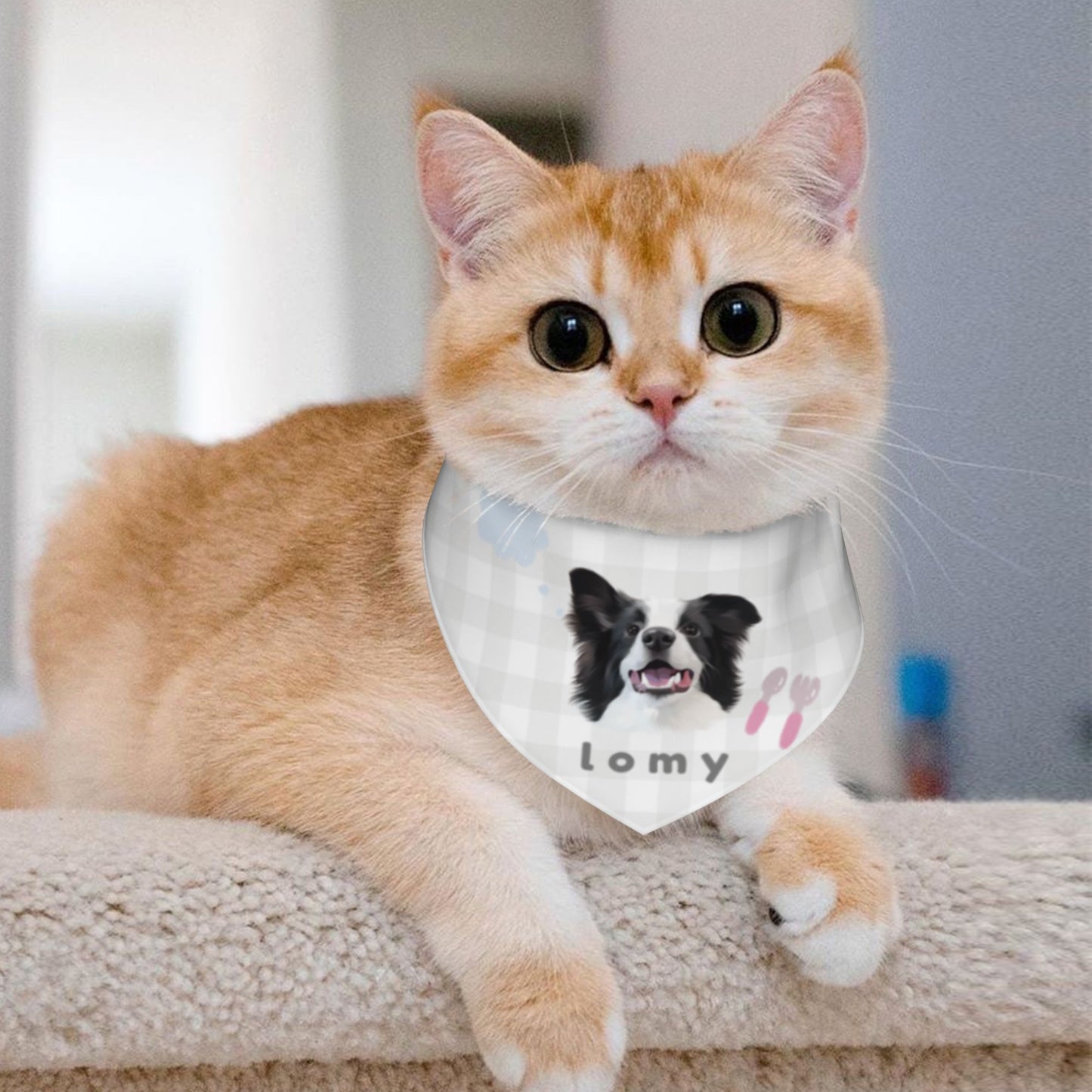 100% Cottom Customized Pet Bandana Bibs