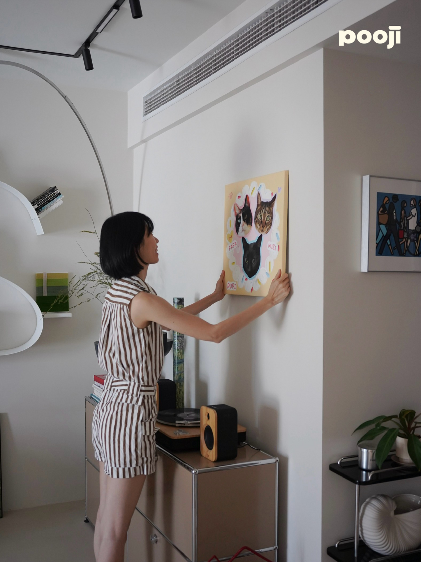 Pooji - Custom Pet Framed Giclee Art - Square