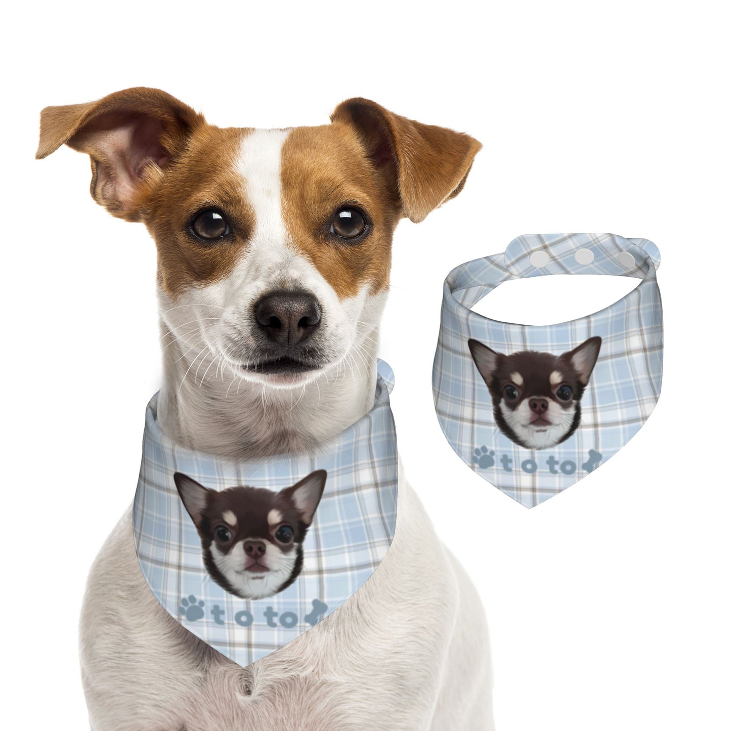 100% Cottom Customized Pet Bandana Bibs