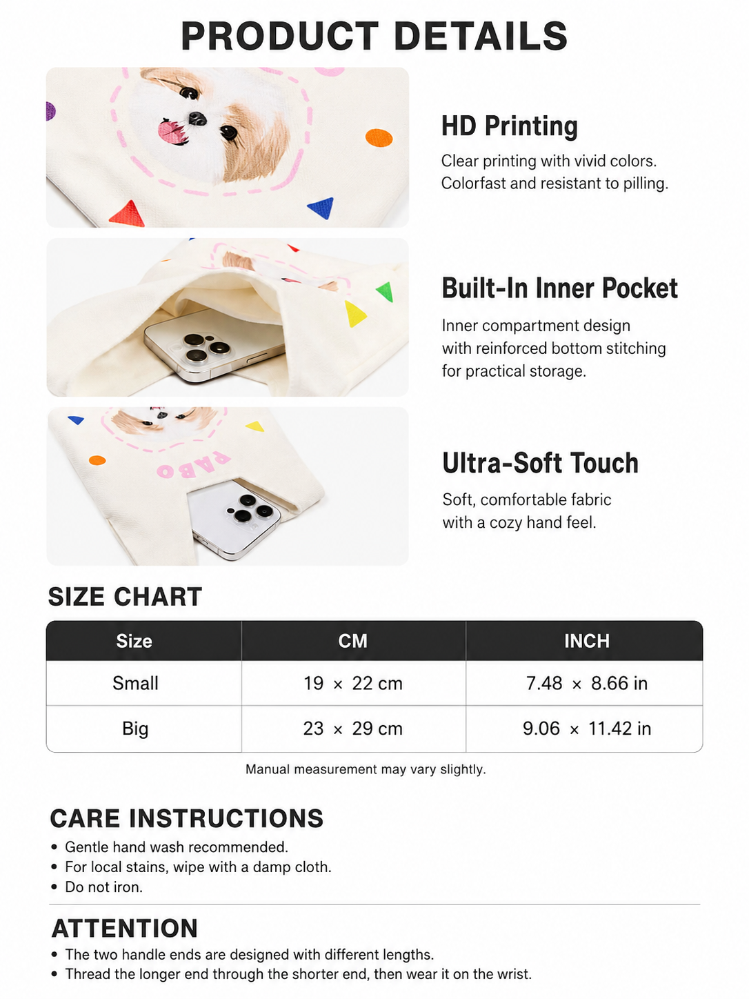 Pooji - Customize Pet Wrist Bag Handbag