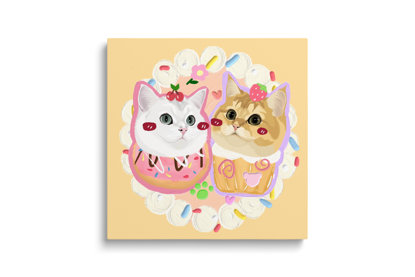 Pooji - Custom Pet Framed Giclee Art - Square