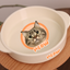 Customized Pet Portrait Ceramic Shallow Bowl with Two Handles