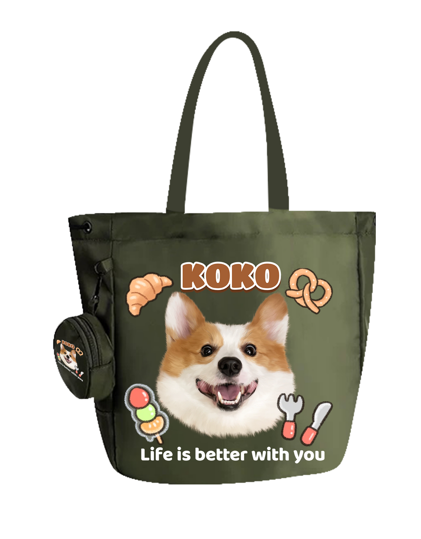 Customized Nylon Pet Tote Bag