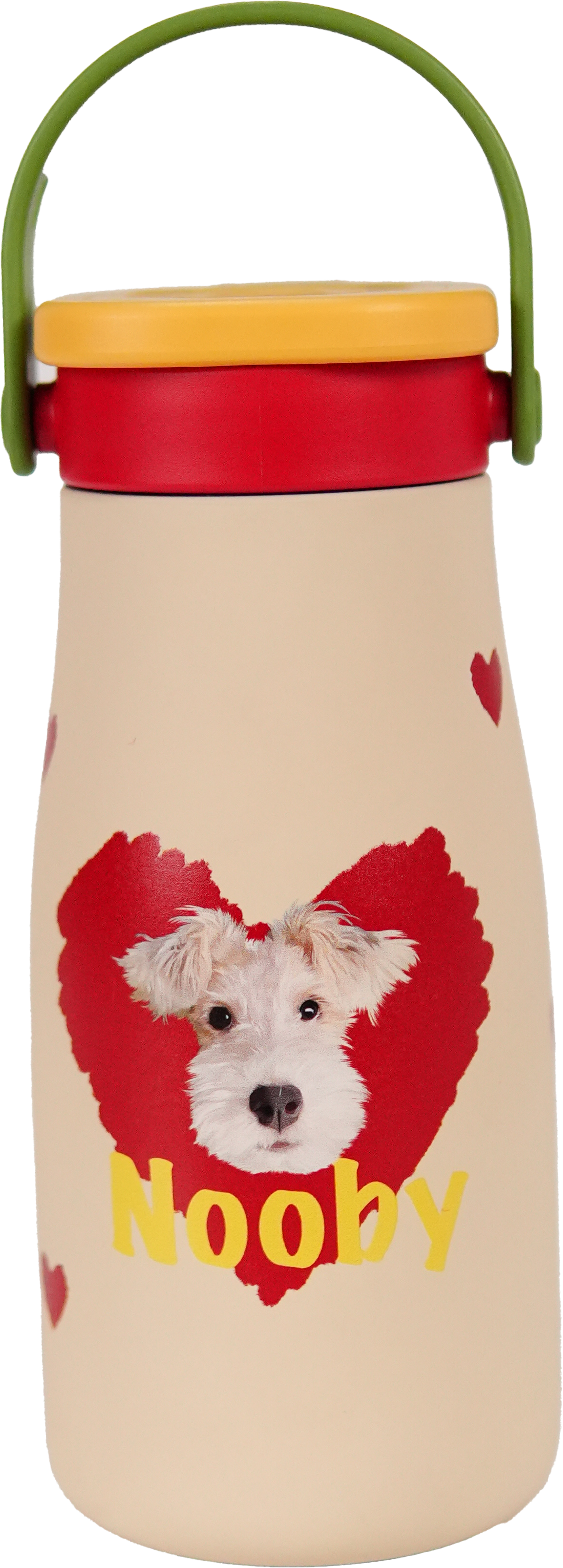 Pooji - 600ml Pet Customize Chubby Insulated Stainless Steel Handle Water Bottle