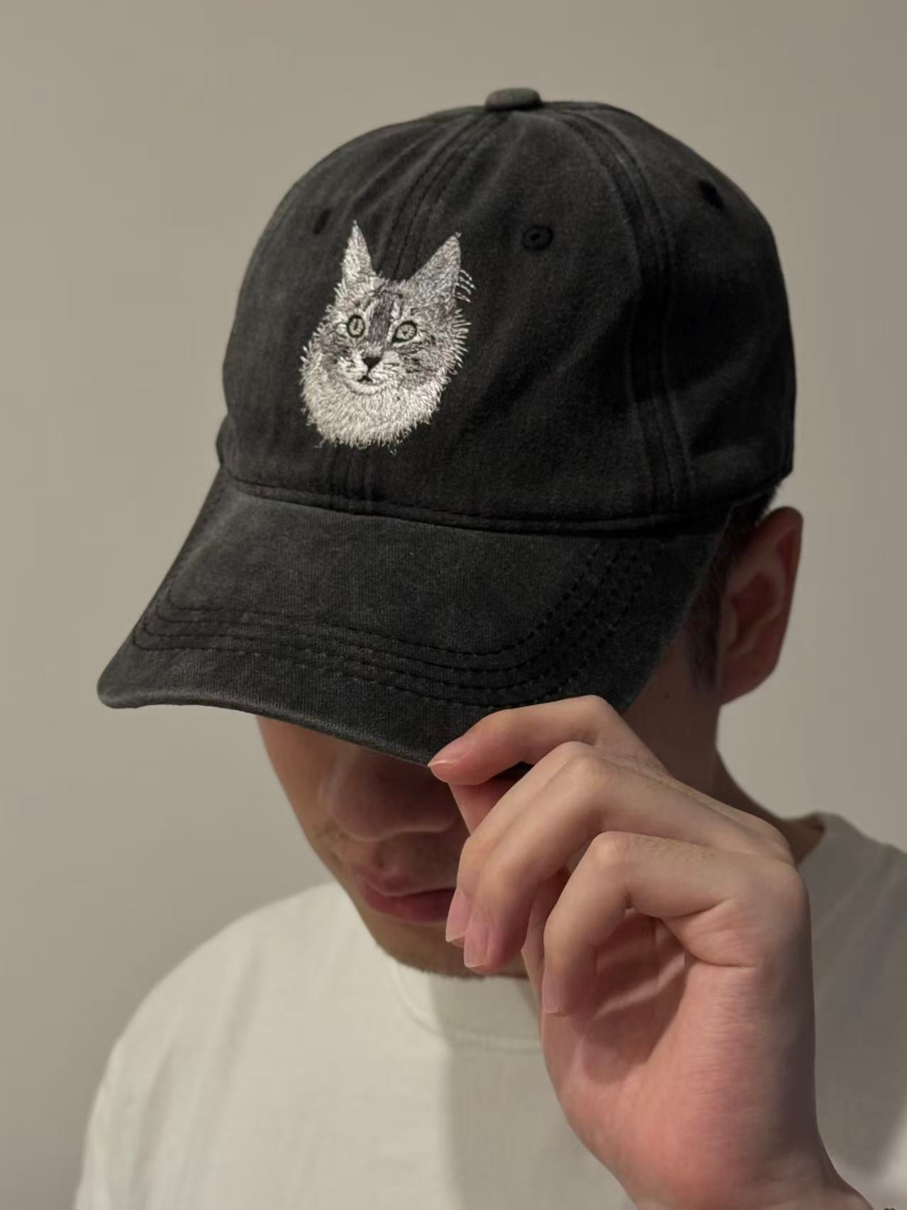 Customized Pet Portrait Embroidery Cap