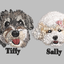 Customized Pet Portrait Embroidery T Shirt - 1 Portrait