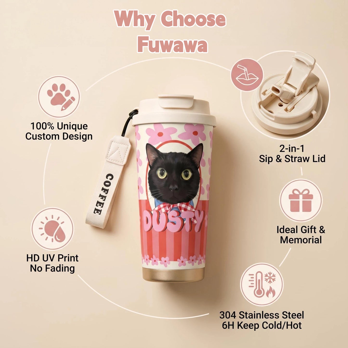 500ml Customized Stainless Coffee Cup