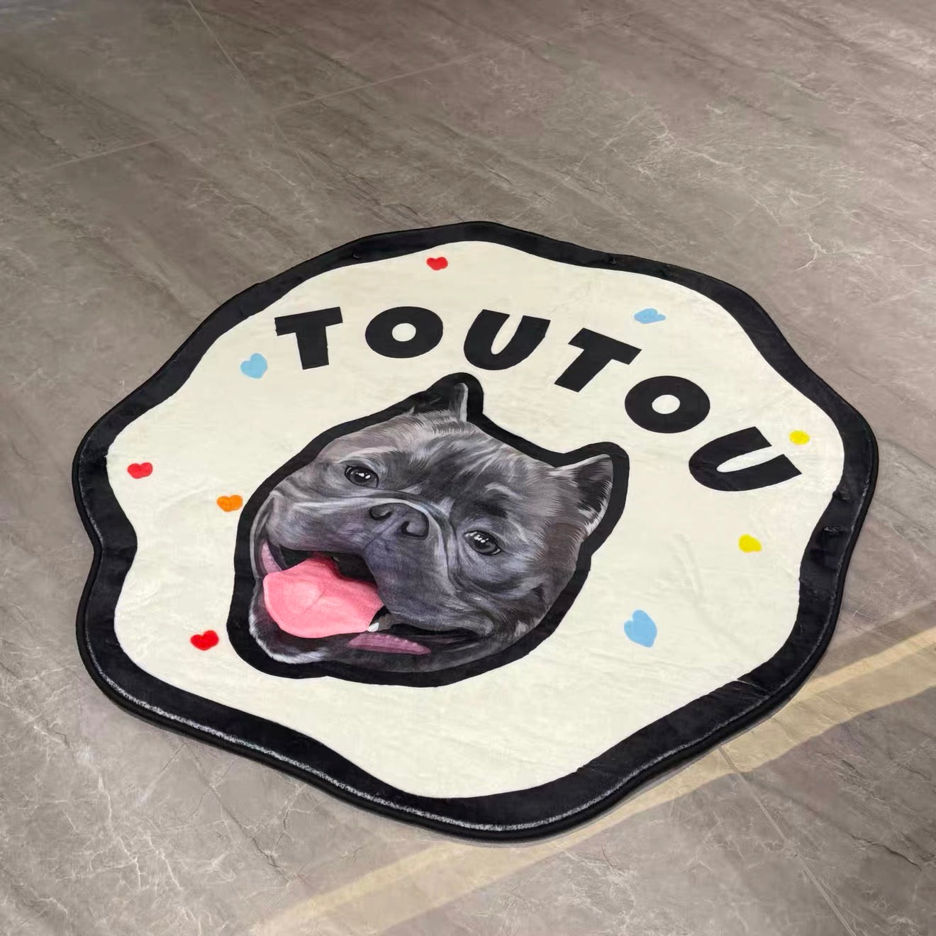 Pooji - Custom Pet Portrait Rug - Silhouette