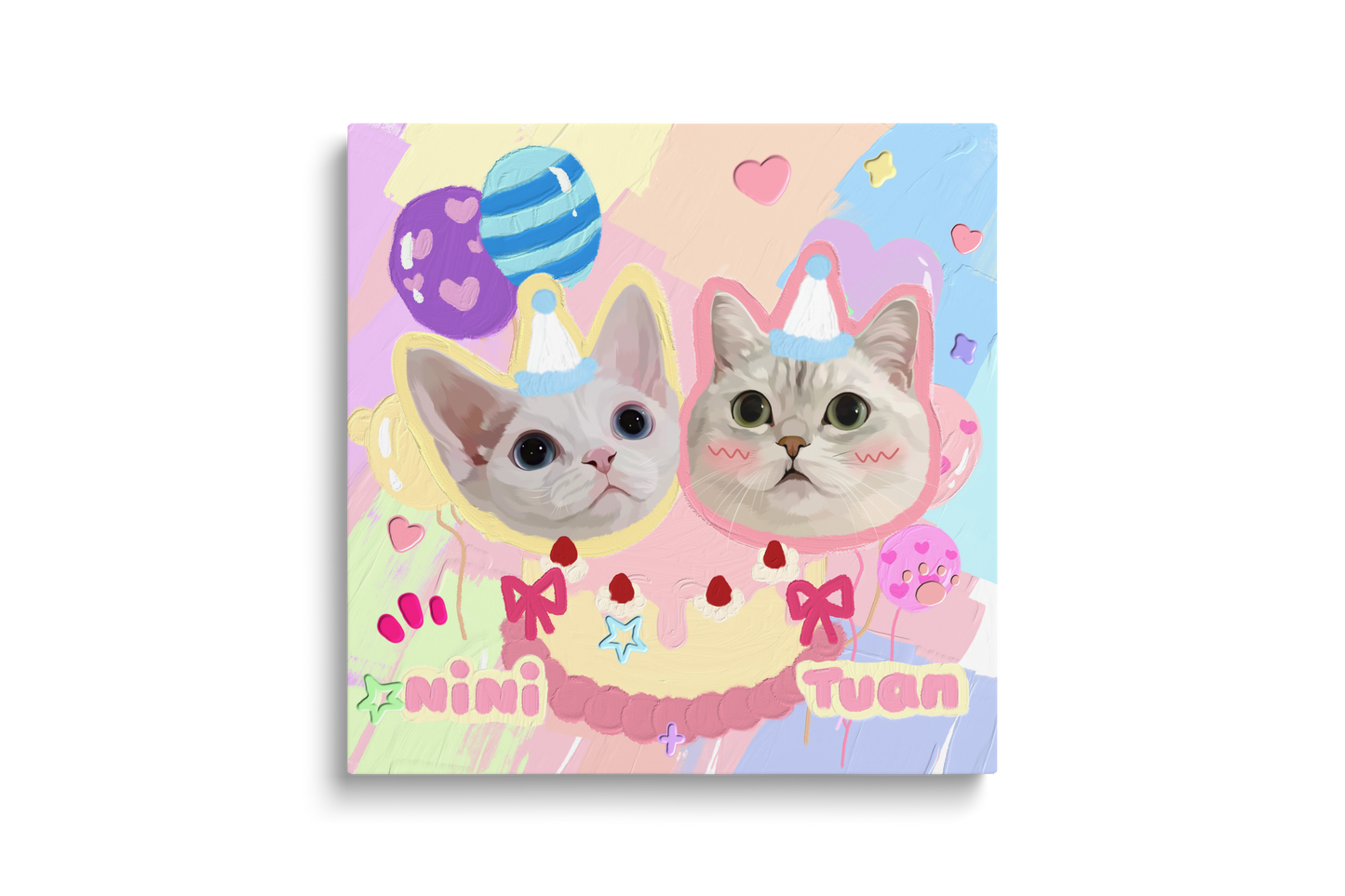 Pooji - Custom Pet Framed Giclee Art - Square