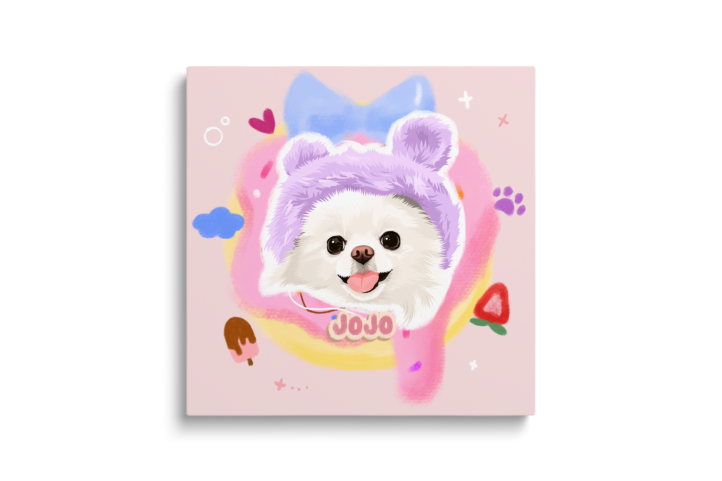 Pooji - Custom Pet Framed Giclee Art - Square