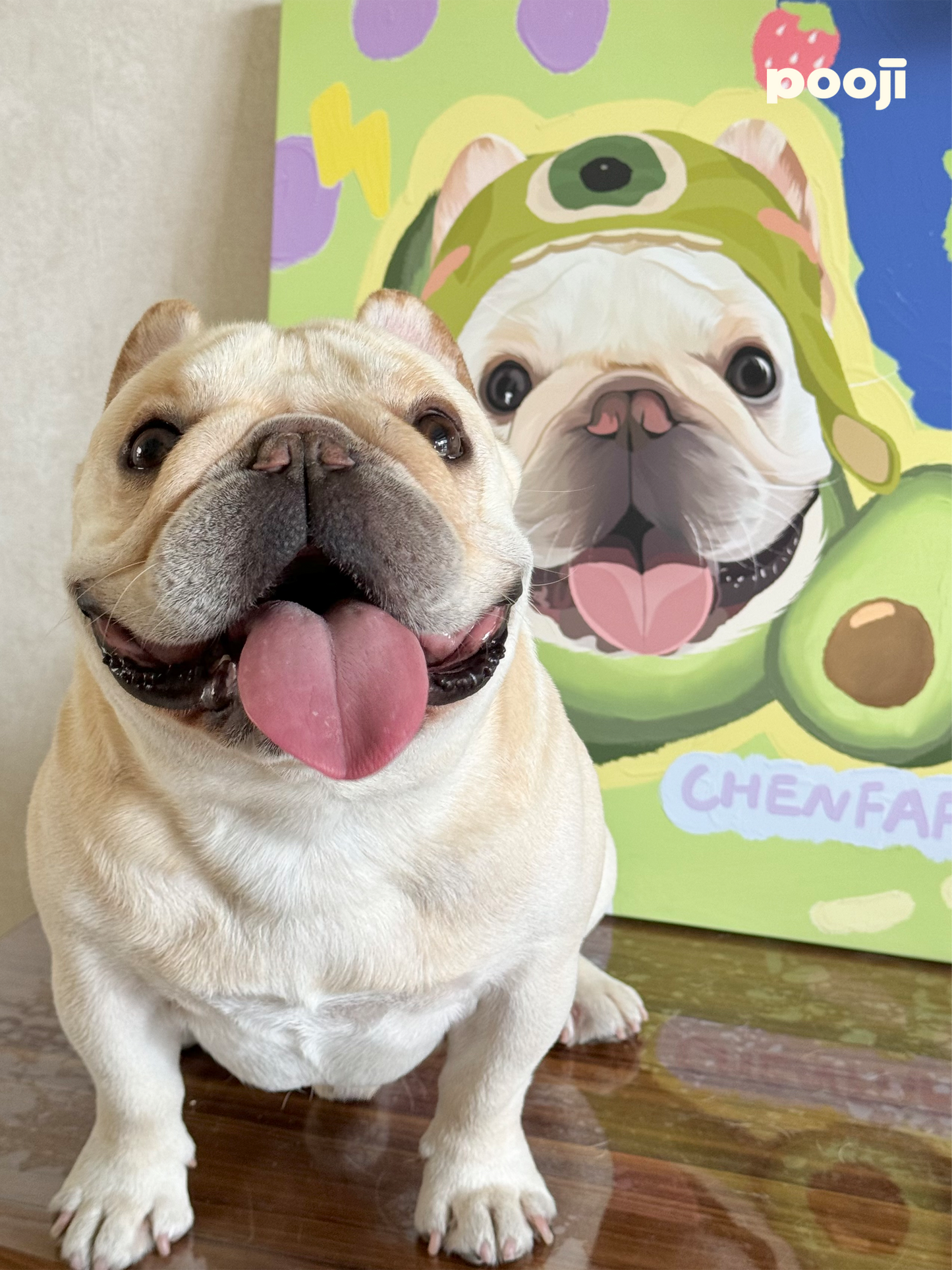 Pooji - Custom Pet Framed Giclee Art - Square