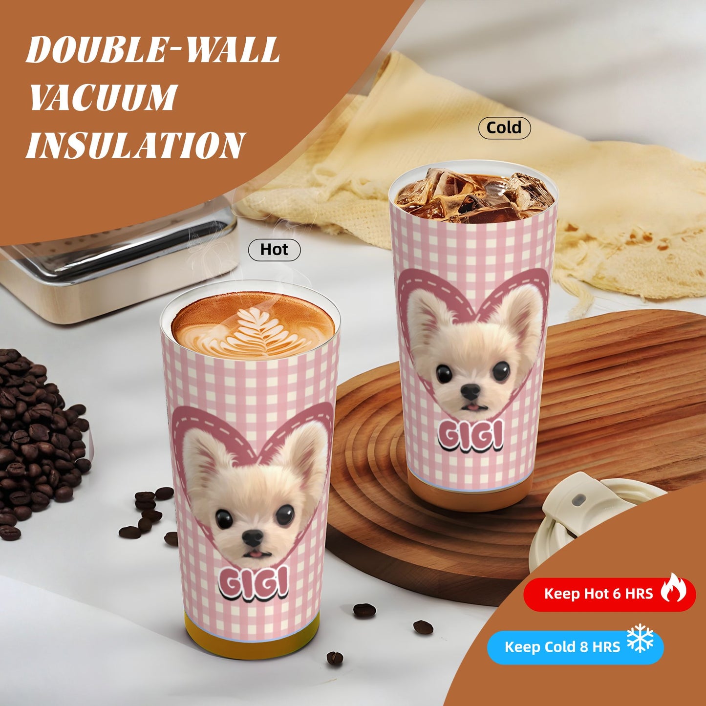 500ml Customized Stainless Coffee Cup
