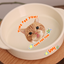 Customized Pet Portrait Ceramic Shallow Bowl with Two Handles