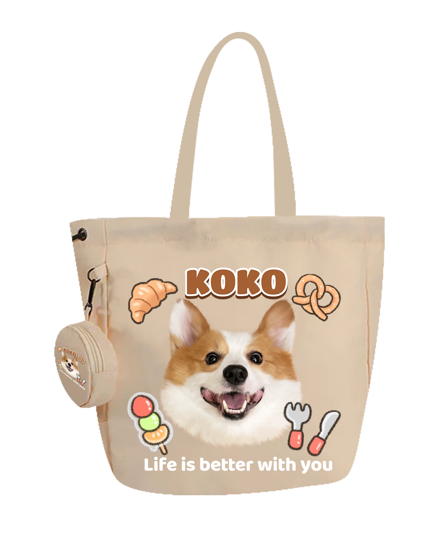 Customized Nylon Pet Tote Bag