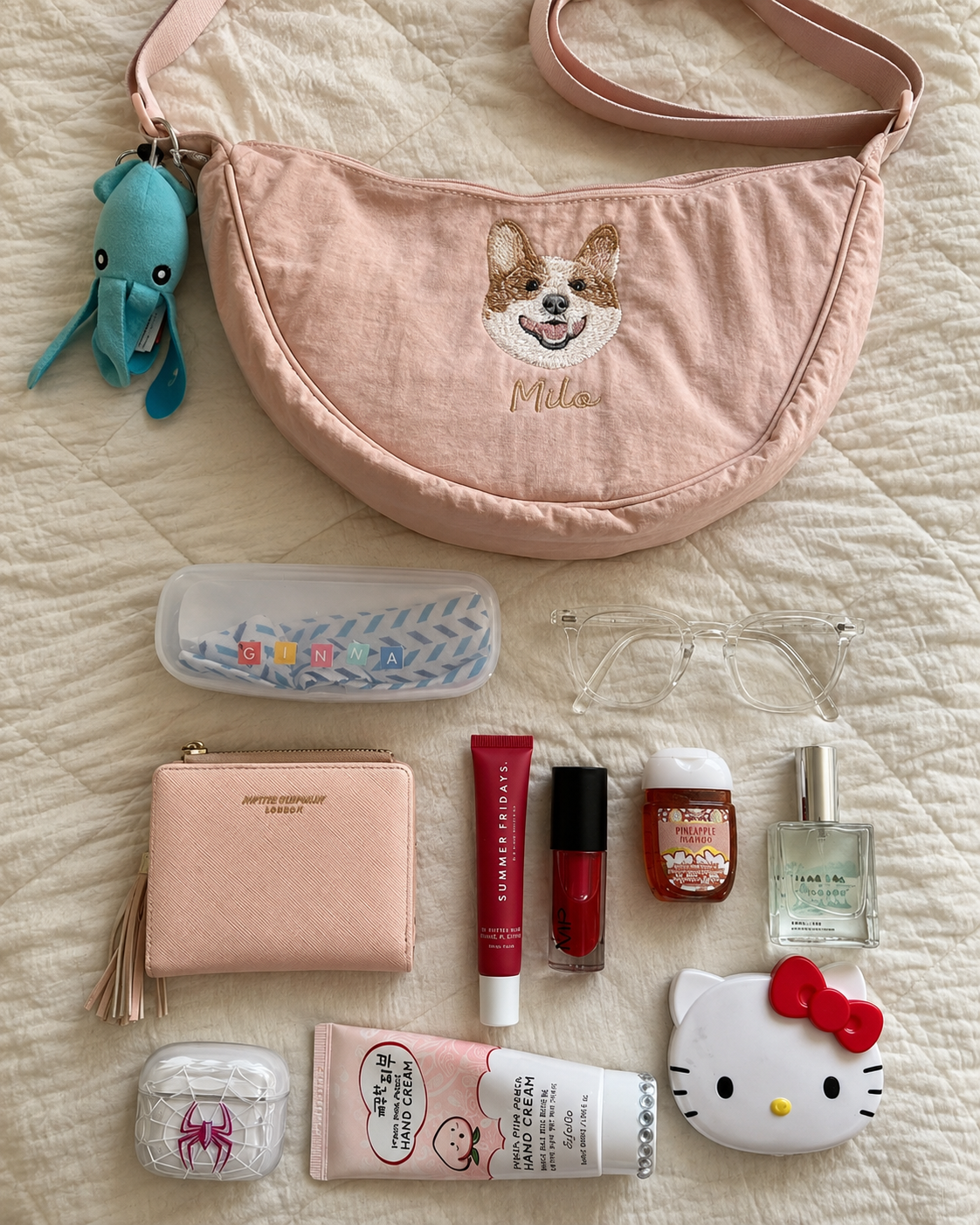 Fuwawa - Small Customized Embroidery Bag Cross Body Bag Handbag