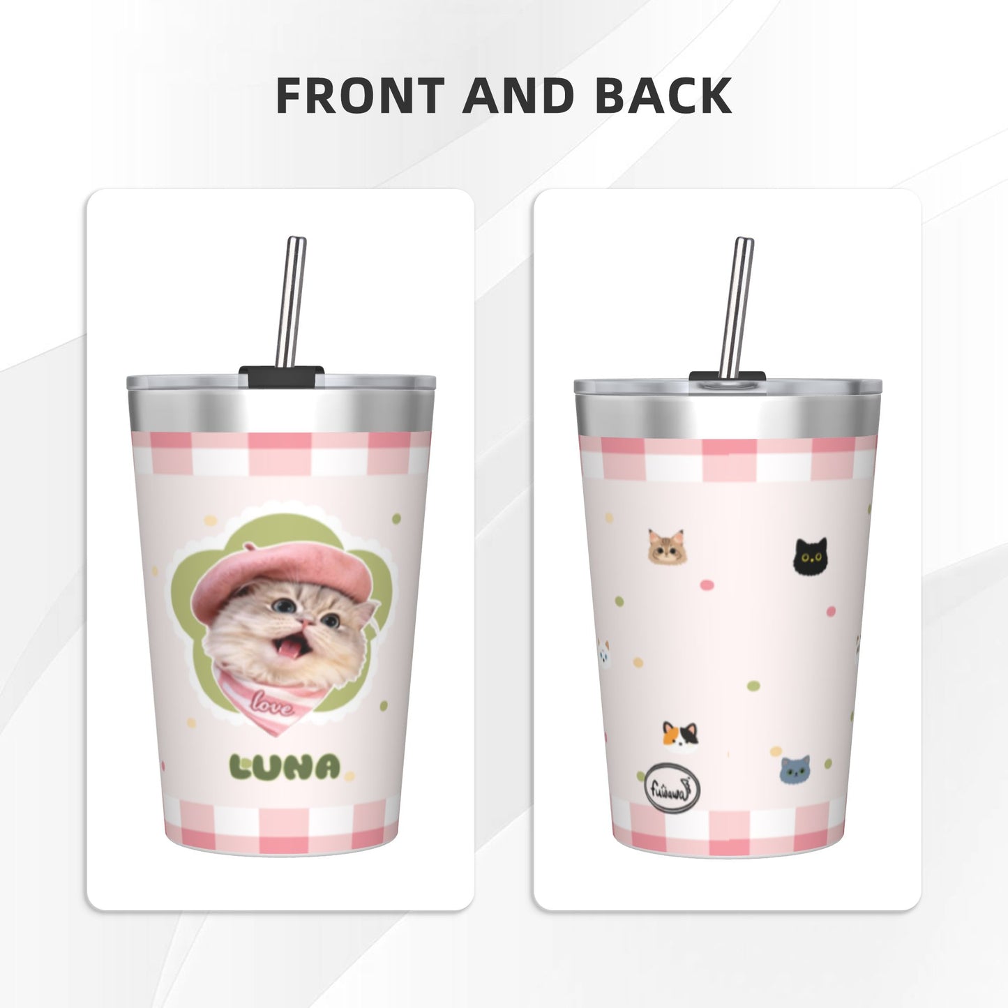 Fuwawa - 350ml Customized Stainless Coffee Cup