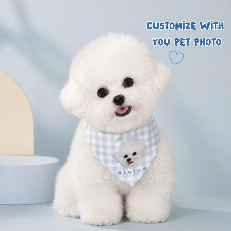 100% Cotton Customized Pet Bandana Bibs