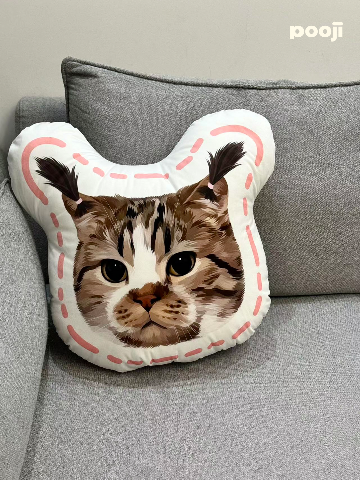 Pooji - Custom Pet Portrait Pillow