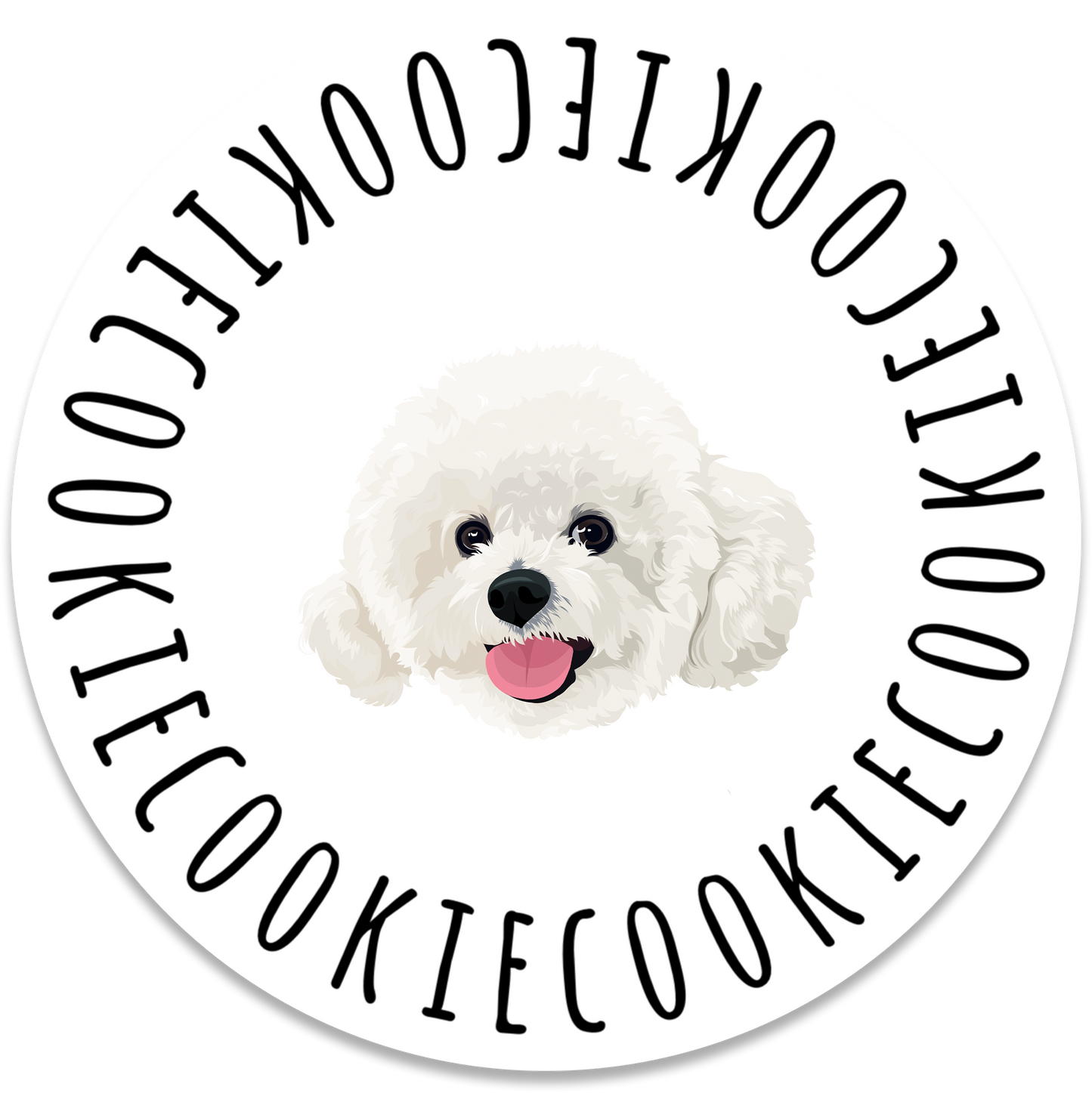 Pooji - Custom Pet Portrait Rug - Round