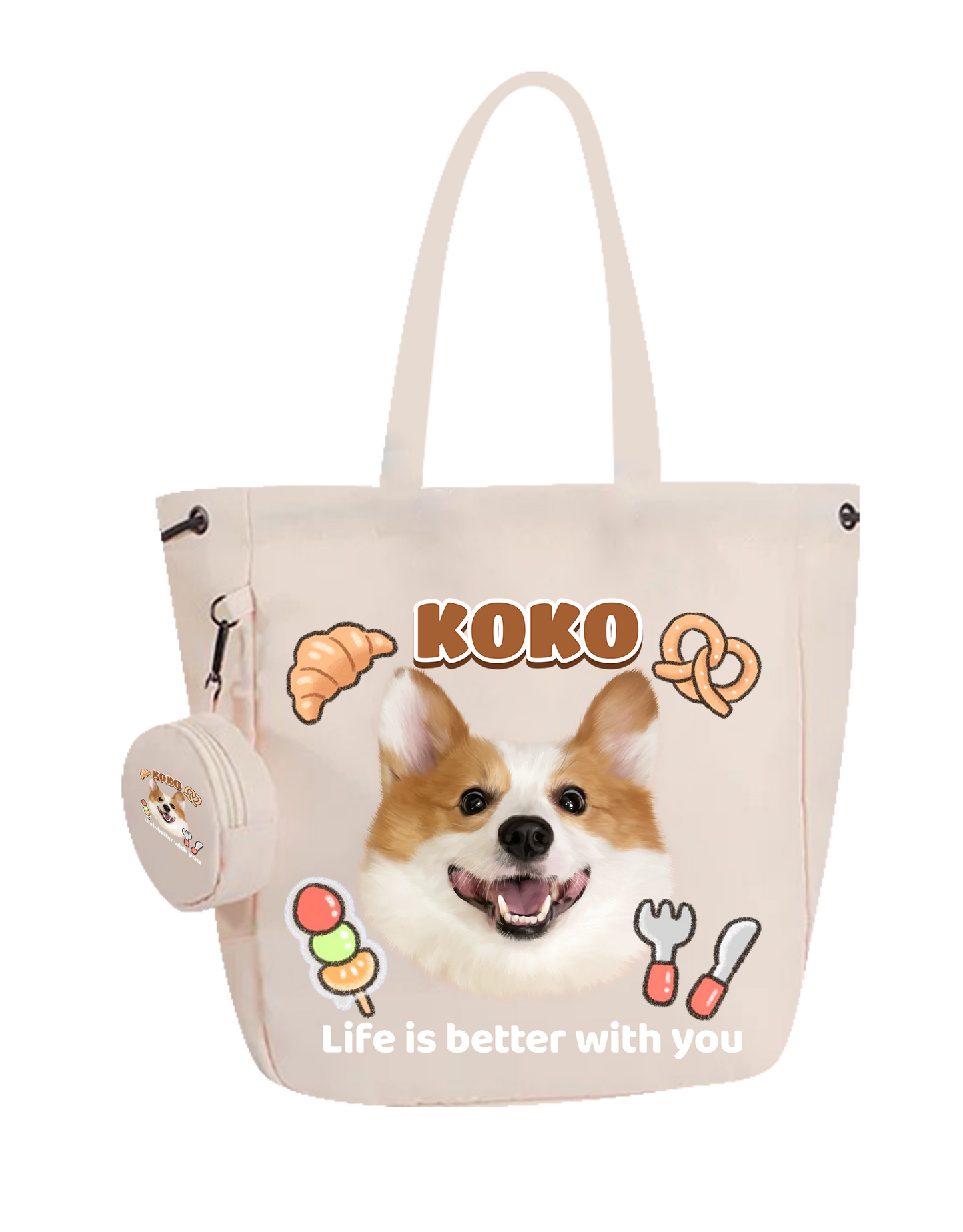 Customized Nylon Pet Tote Bag