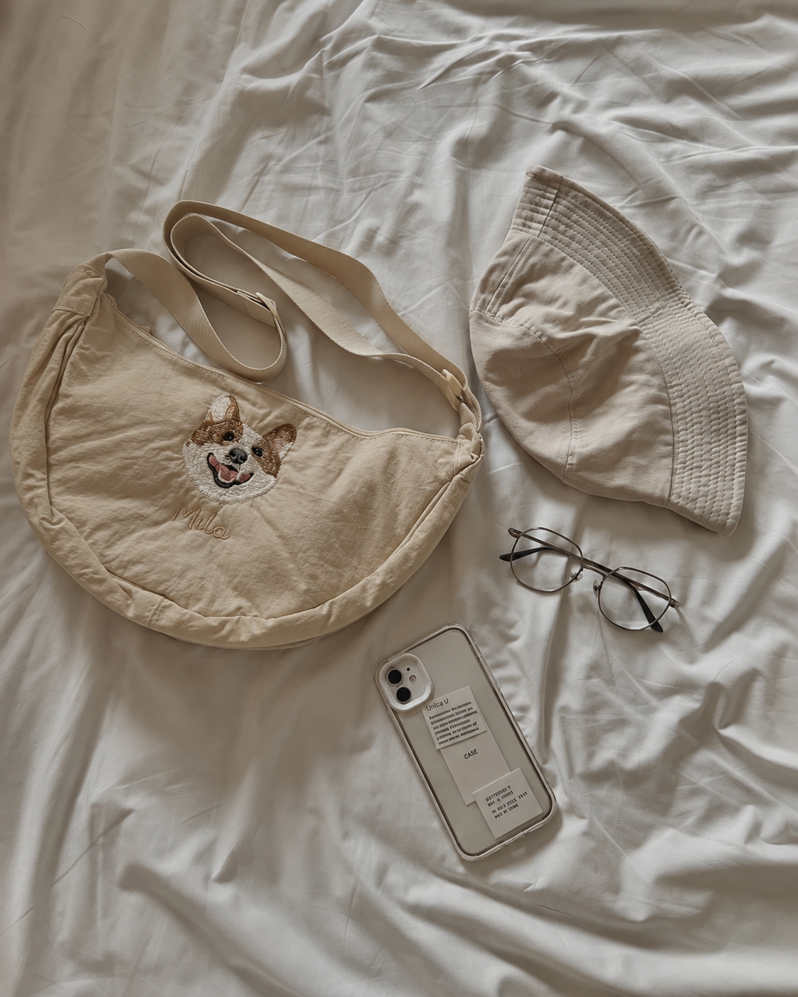 Fuwawa - Small Customized Embroidery Bag Cross Body Bag Handbag