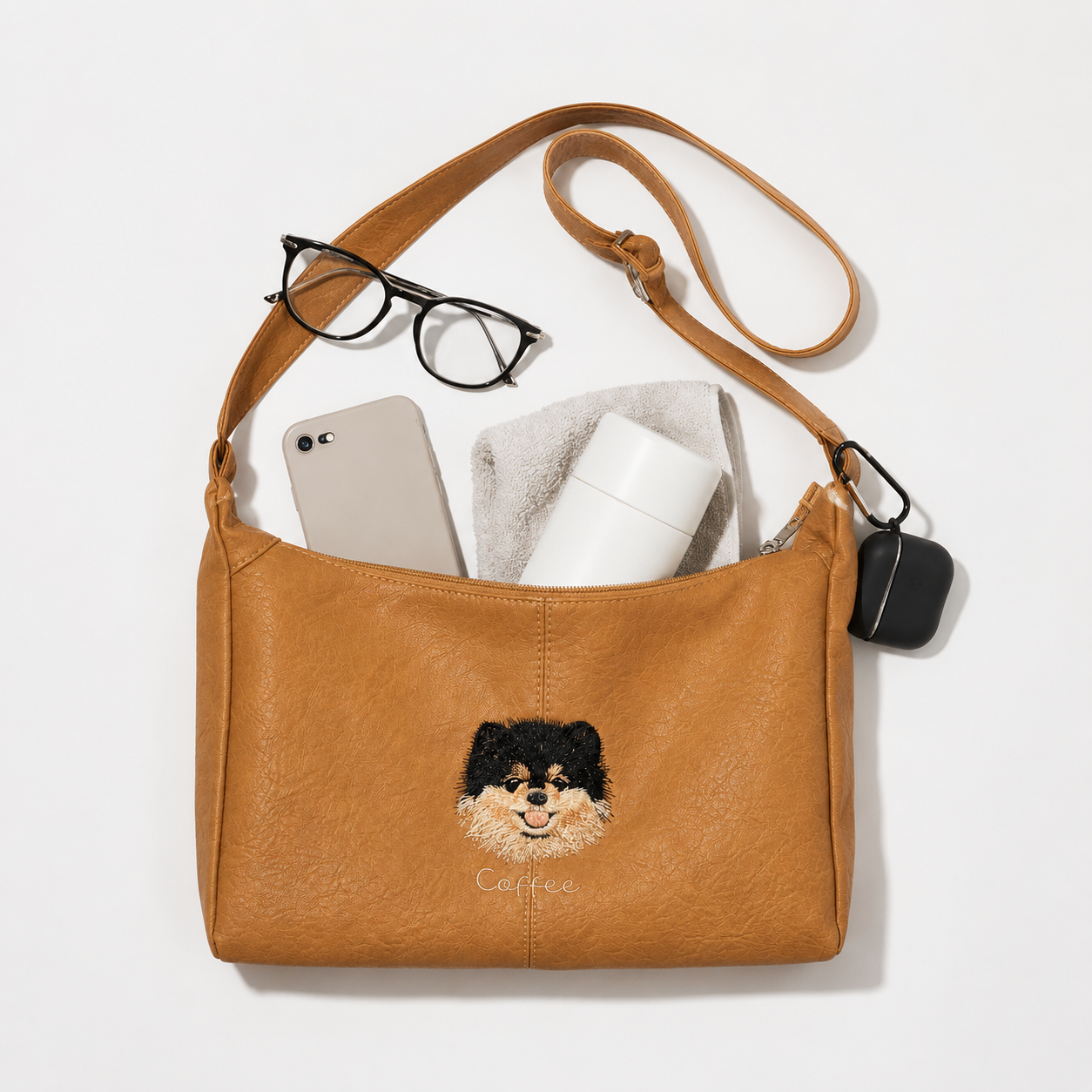 Fuwawa - Big Customize Pet Embroidery Bag Shoulder Bag Crossbody Bag