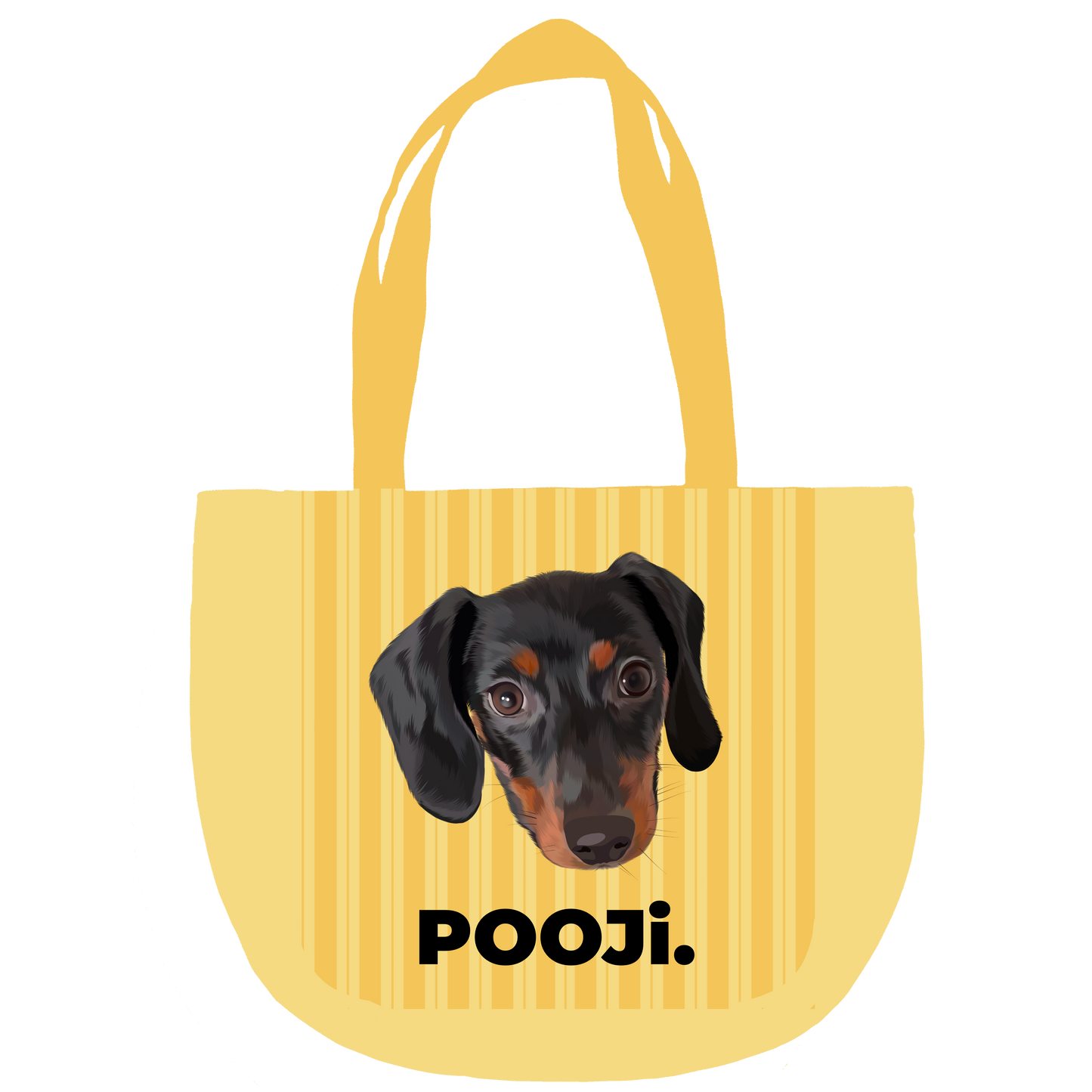 Pooji - Custom Pet Portrait Canvas Tote