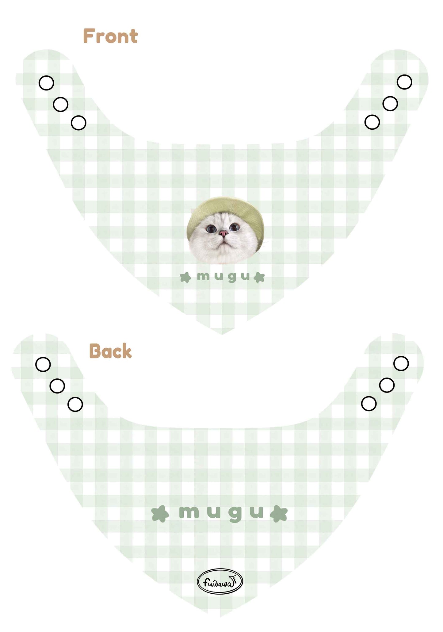 100% Cottom Customized Pet Bandana Bibs