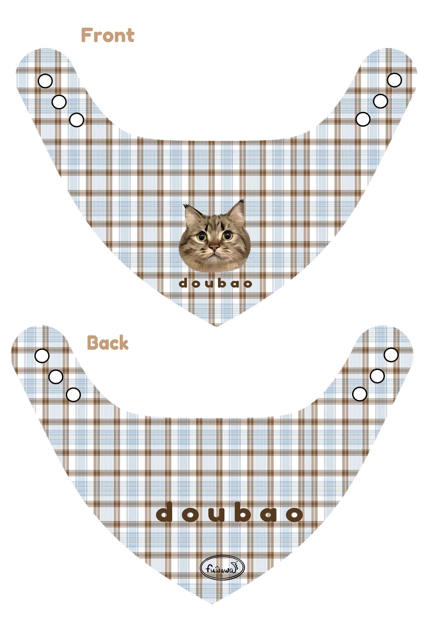 100% Cottom Customized Pet Bandana Bibs