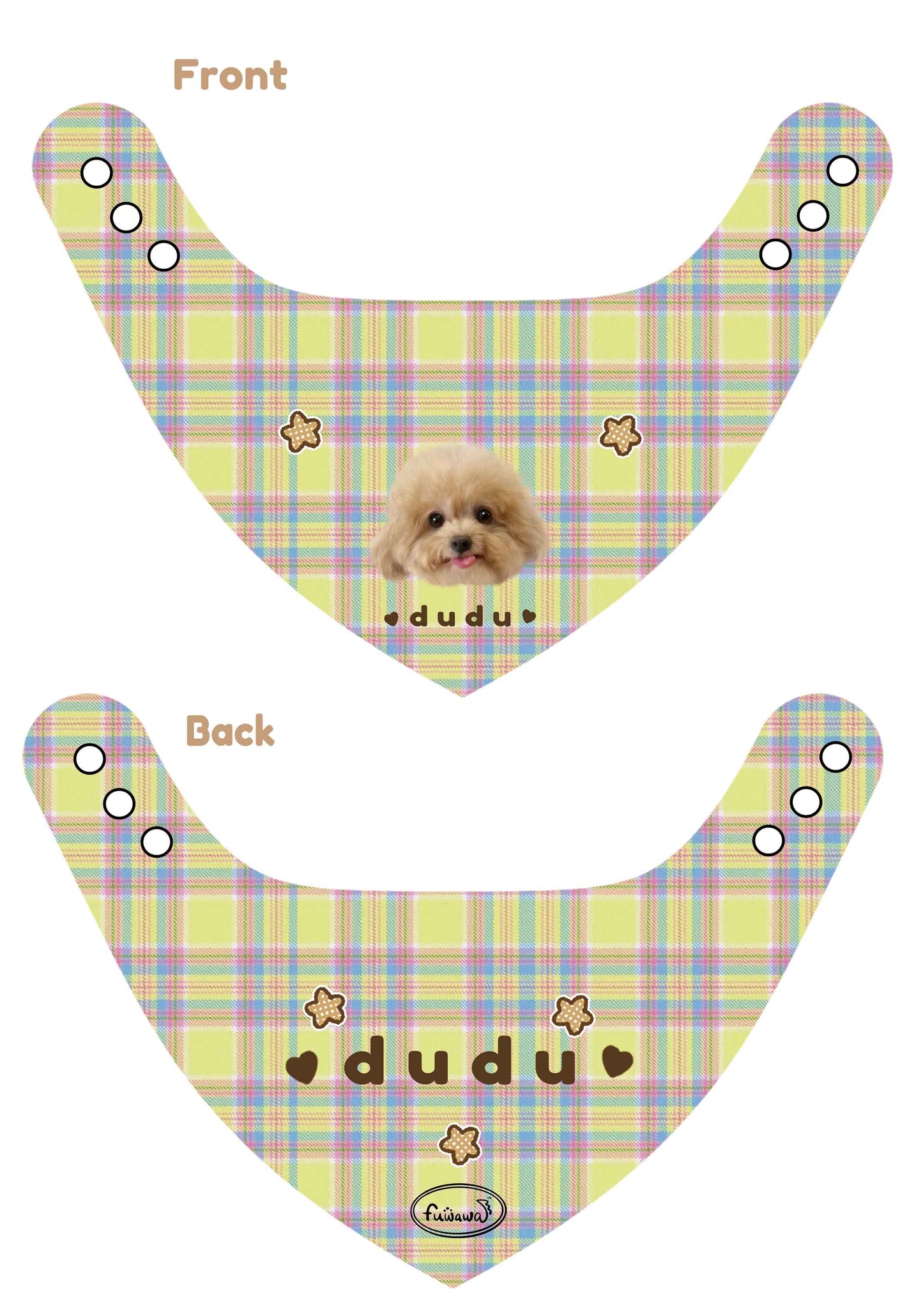 100% Cottom Customized Pet Bandana Bibs