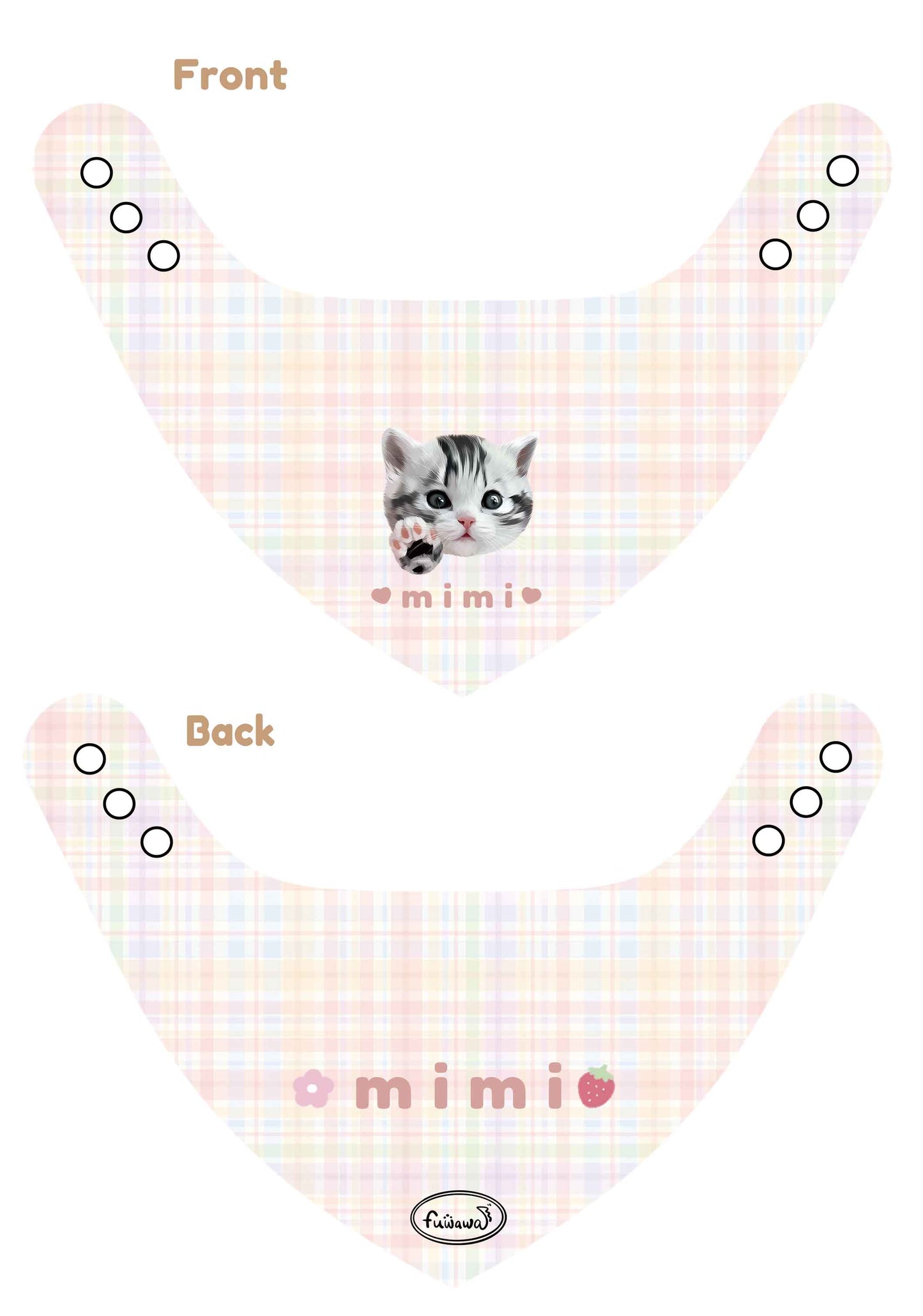 100% Cottom Customized Pet Bandana Bibs