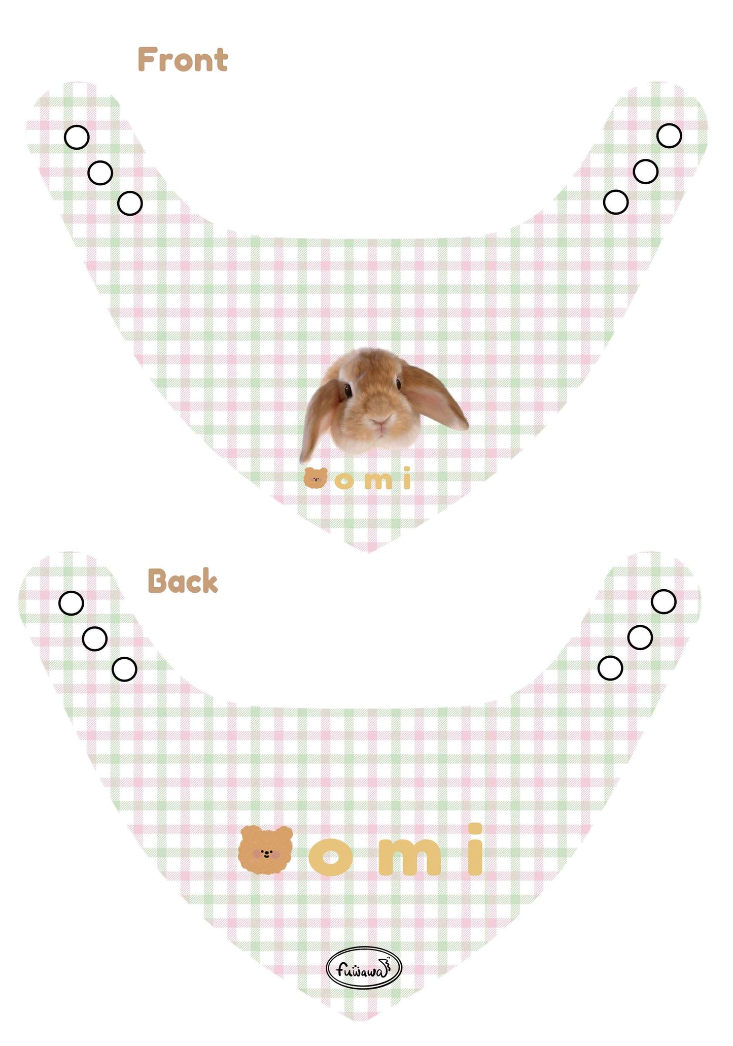 100% Cottom Customized Pet Bandana Bibs