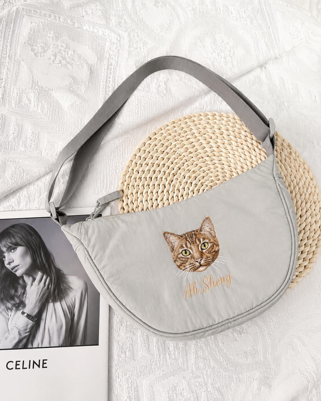 Fuwawa - Small Customized Embroidery Bag Cross Body Bag Handbag