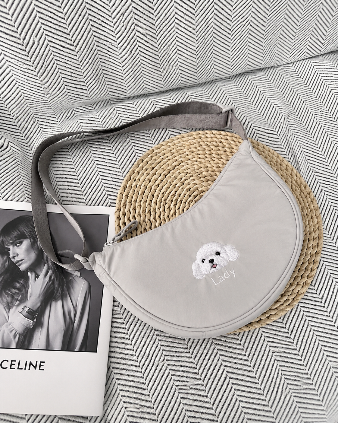 Fuwawa - Small Customized Embroidery Bag Cross Body Bag Handbag