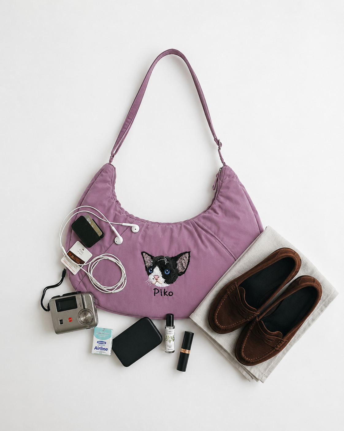 Fuwawa - Big Customize Pet Embroidery Bag Shoulder Bag Crossbody Bag