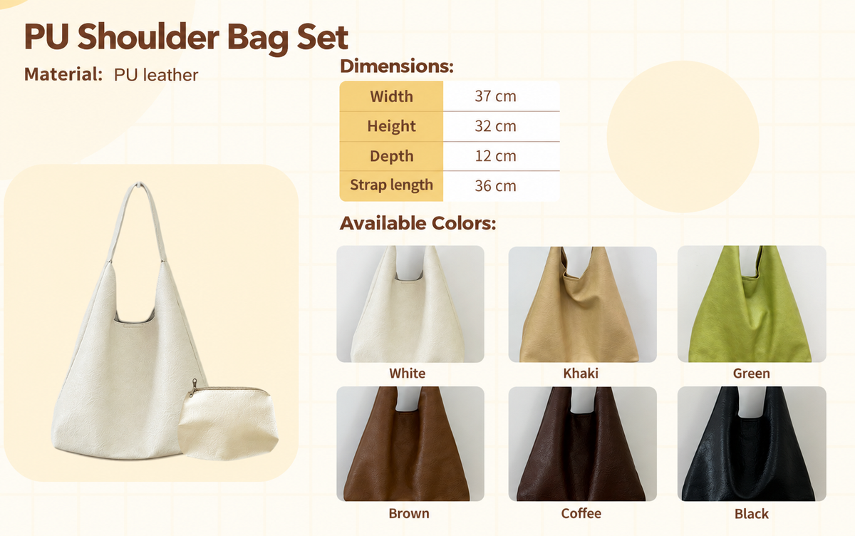 Fuwawa - Custom Pet PU Leather Shoulder Bag Set