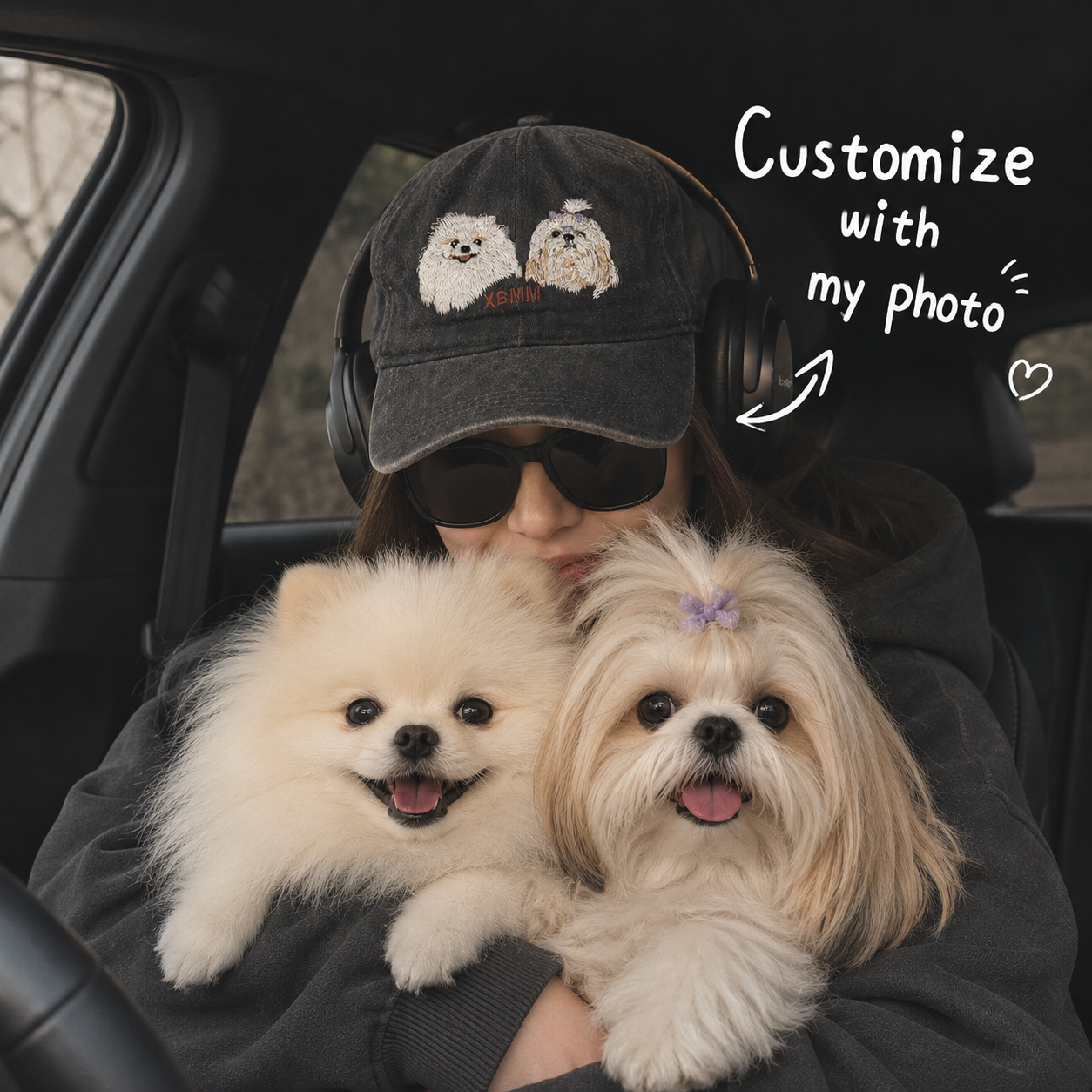 Customized Pet Portrait Embroidery Cap