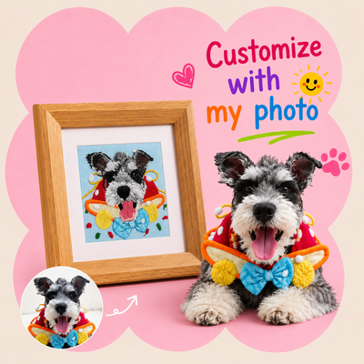 Customized Pet Embroidery Memory Portrait Frame