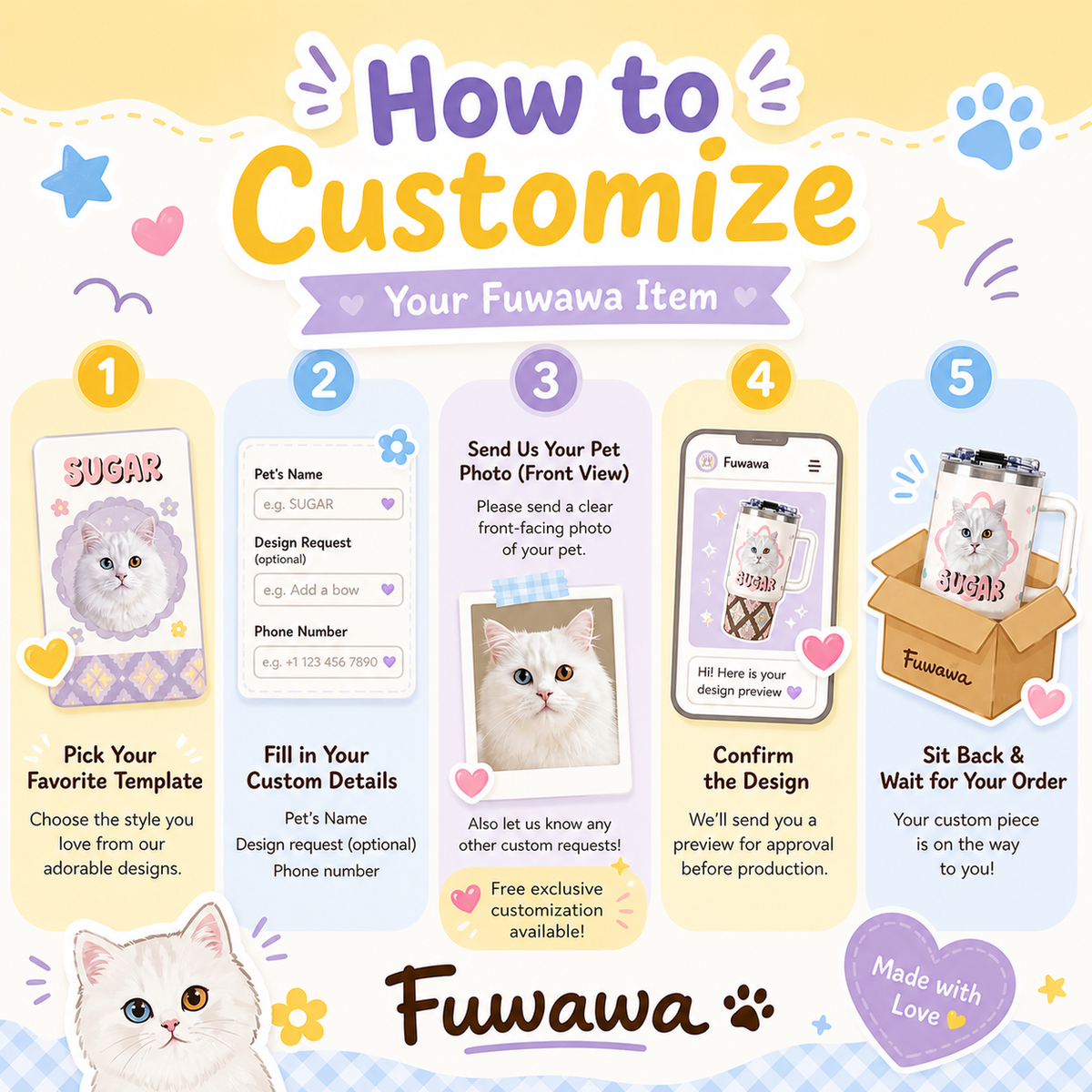 Fuwawa - Embroidery PU Leather Crossiant Bag